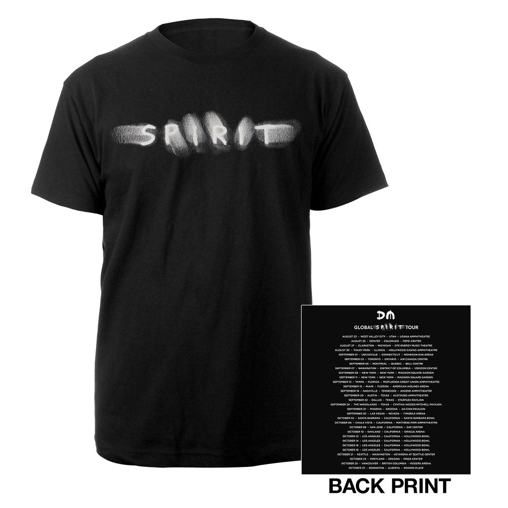 Spirit/US Dates Black T-shirt-Depeche Mode